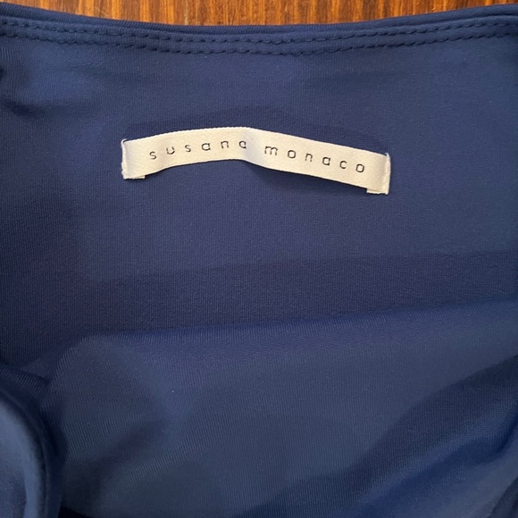 SUSANA MONACO Blue Strapless Maxi Dress with Pockets REVOLVE - Picture 2 of 5